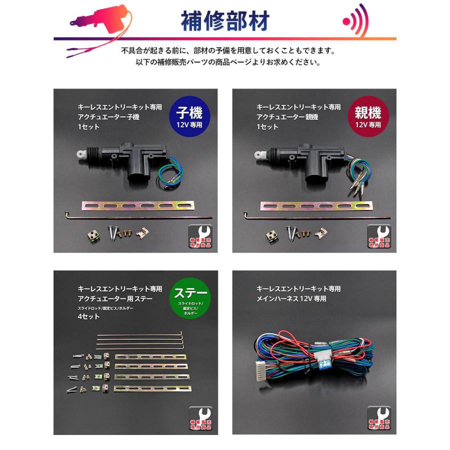 補修部材 キーレス エントリーキット【アクチュエーター親機 1セット