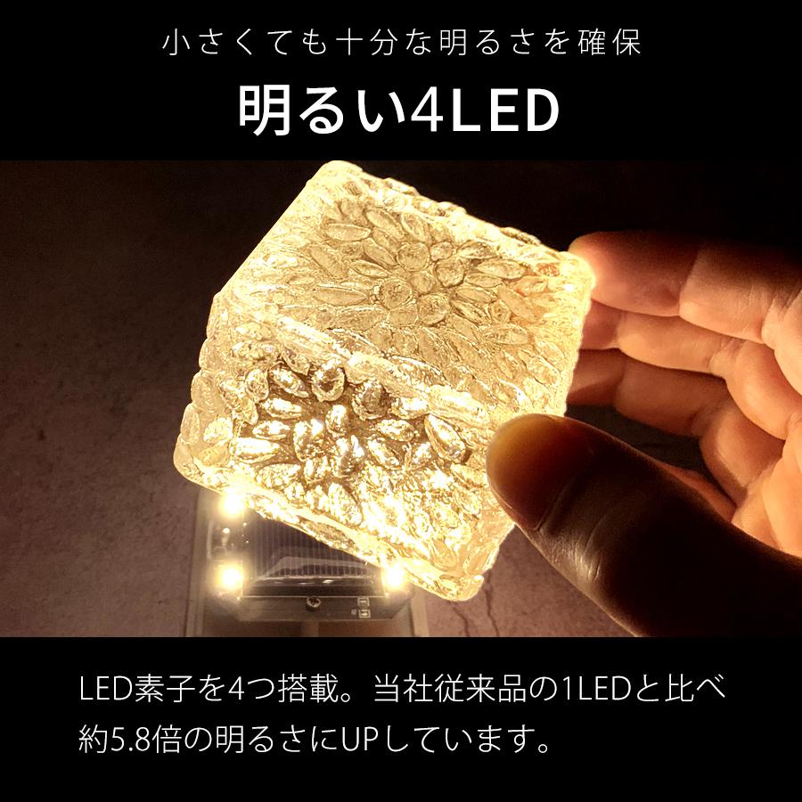 Candor ソーラーライト 屋外 防水 明るい 充電式 ブロック LED Candor ソーラーライト 屋外 防水 明るい 充電式 ブロック LED
