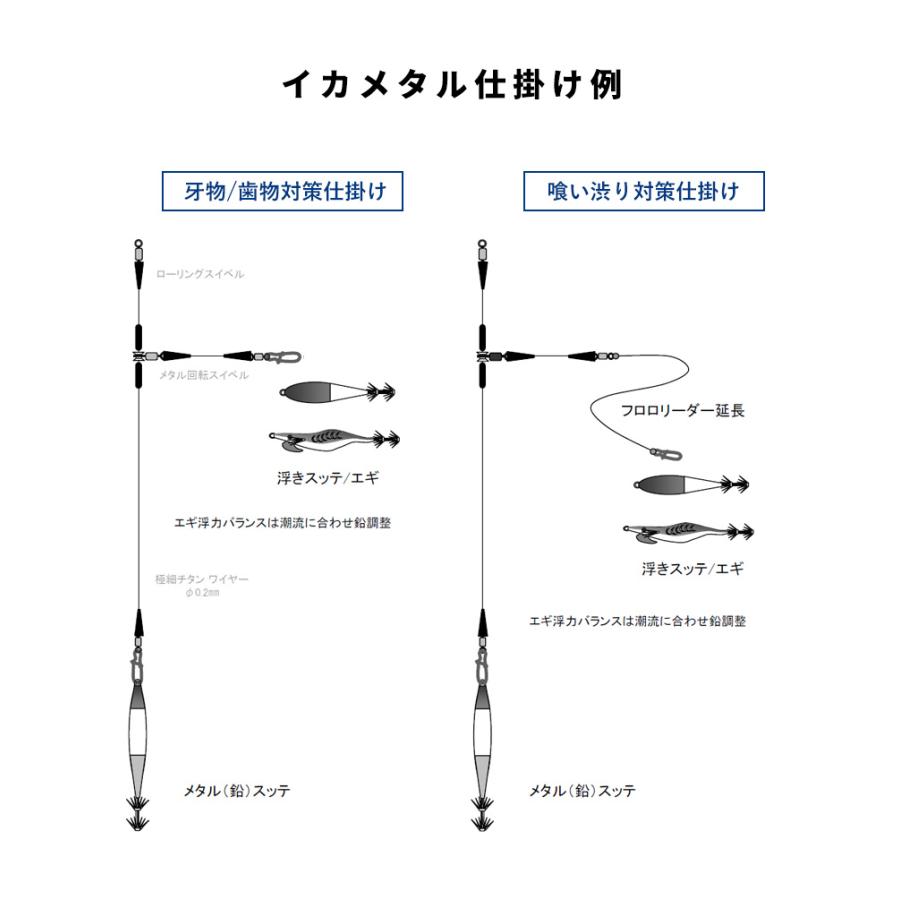 イカメタル イカ釣り ワイヤー チタンリーダー ワイヤー リーダー 100cm 2本入り 釣り糸 フィッシング オモリグ天秤 柊 |  | 17
