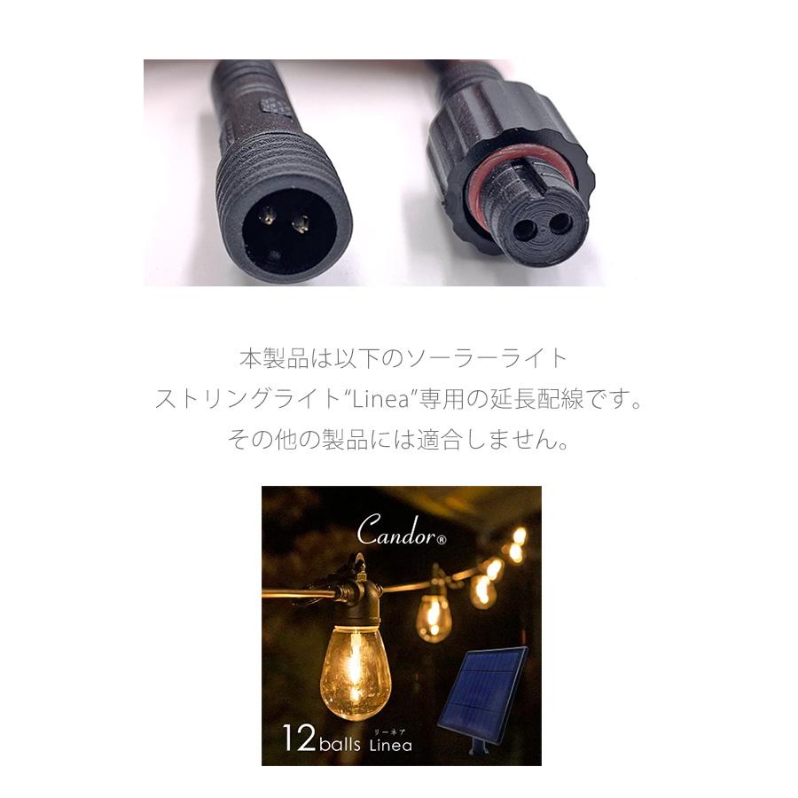 ソーラーライト 屋外 防水 明るい 充電式 ストリングライト LED リーネア専用 【3m 延長配線】柊 | Candor | 06