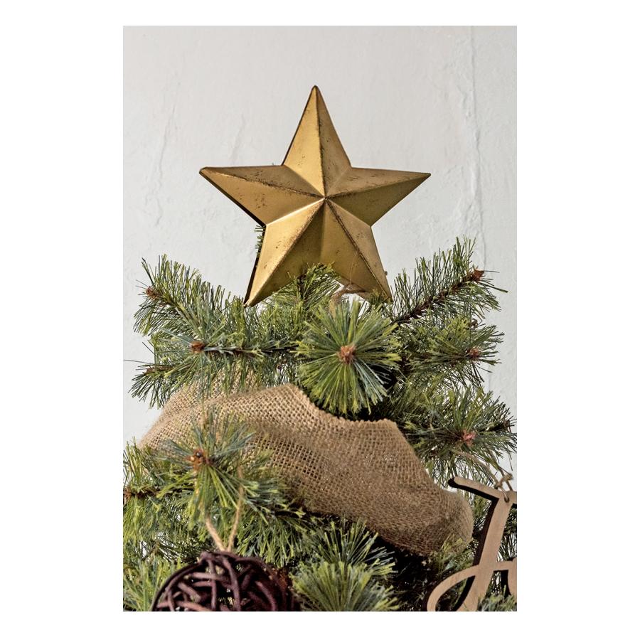 【公式 Alsace(R) 正規品】トップスター 金×1 クリスマス オーナメント 星 ツリートップ アンティーク 柊 スチール ゴールド 塗装 1p 金属製 アルザス Alsace | Alsace | 04