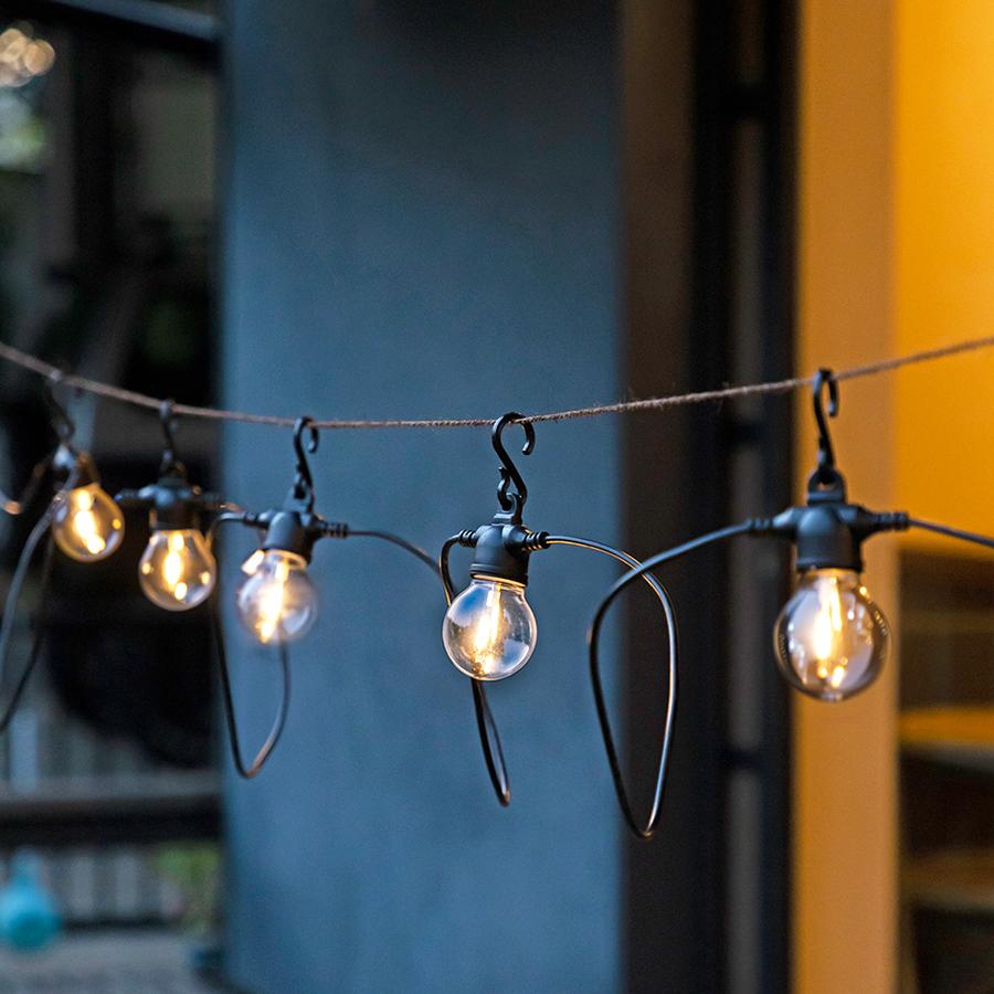 ソーラーライト 屋外 防水 明るい 充電式 ストリングライト LED リーネア専用 【球体カバー12個】柊 | Candor | 04