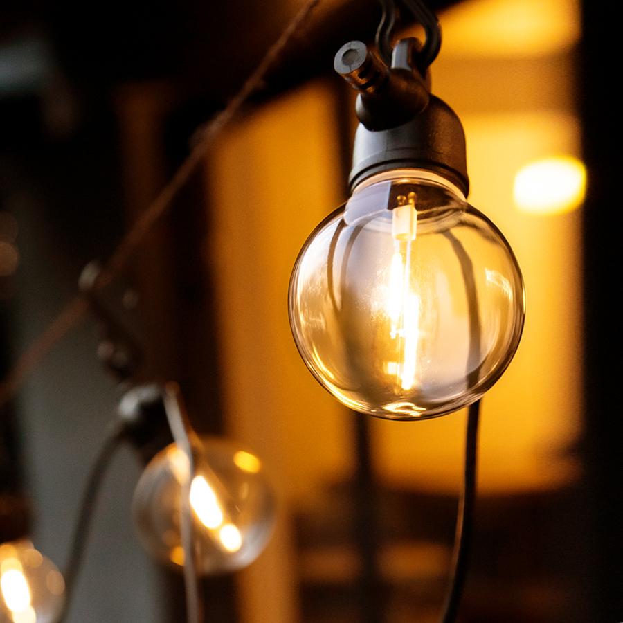 ソーラーライト 屋外 防水 明るい 充電式 ストリングライト LED リーネア専用 【球体カバー12個】柊 | Candor | 05