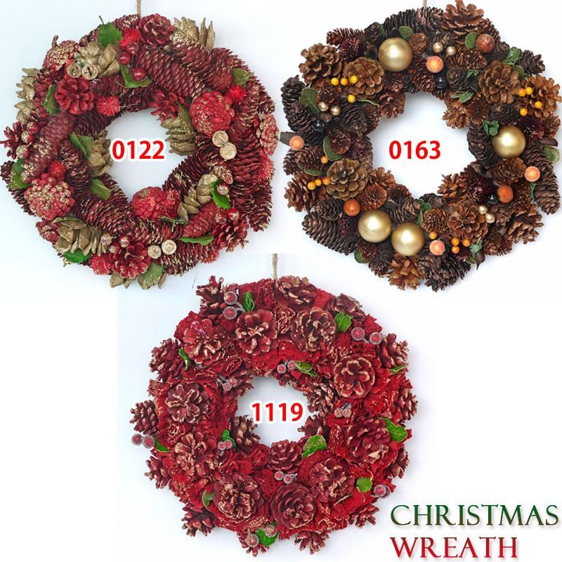 クリスマスリース 玄関 などに クリスマスリース Mサイズ 32 33cm リース 飾り クリスマス ダイコン卸 直販部 通販 Paypay モール