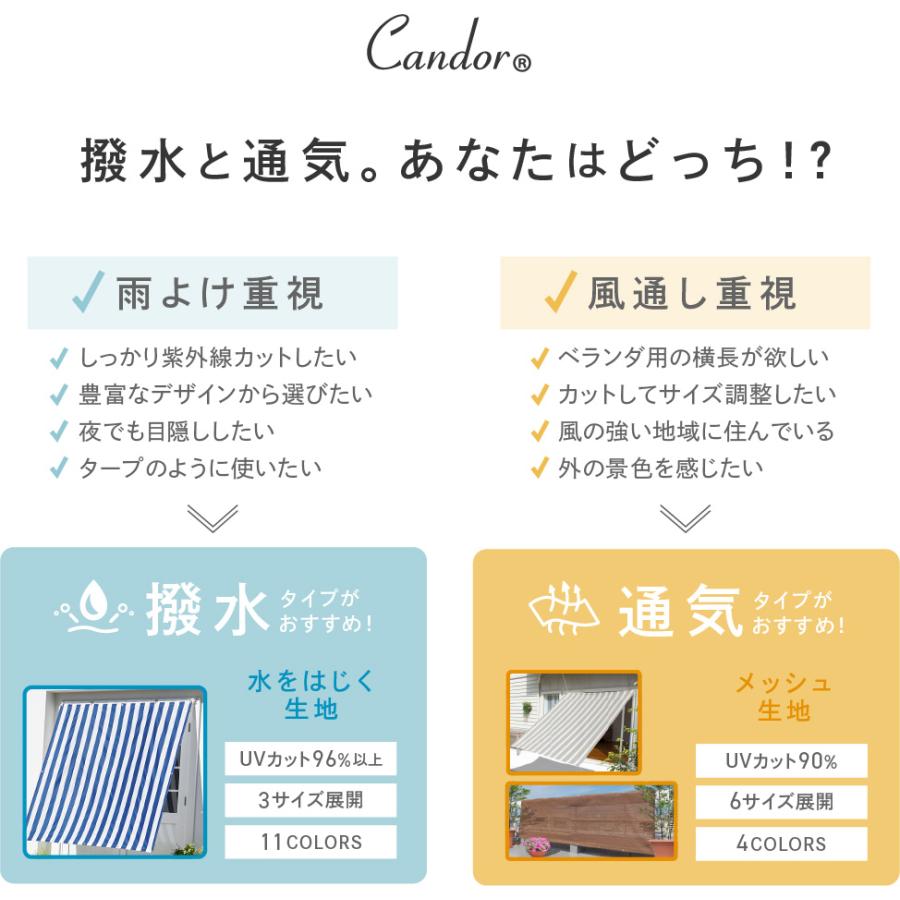Candor 19週連続1位受賞【 品質で選ぶならCandor 】 日よけ シェード