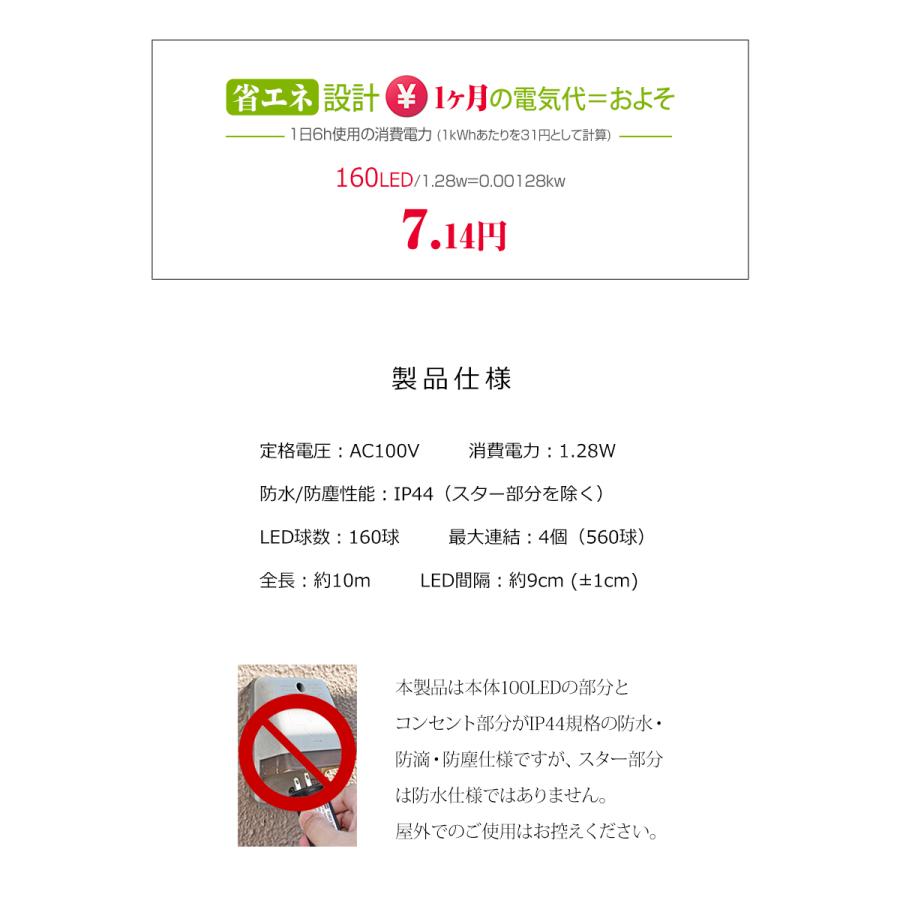 【公式 Alsace(R) 正規品】トップスター付 LED イルミネーション クリスマスツリー アルザス ACコンセント式 120cm 150cm に 160球 10ｍ タイマーON/OFF 柊 |  | 11