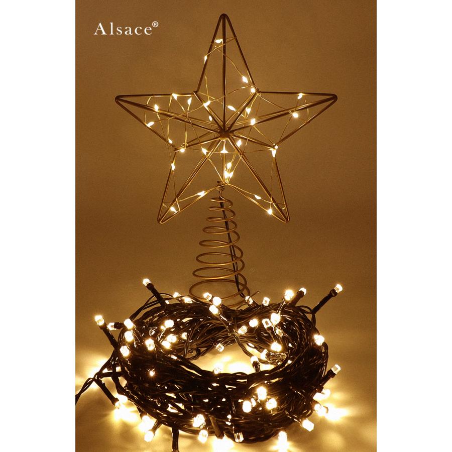 【公式 Alsace(R) 正規品】トップスター付 LED イルミネーション クリスマスツリー アルザス ACコンセント式 120cm 150cm に 160球 10ｍ タイマーON/OFF 柊 |  | 07