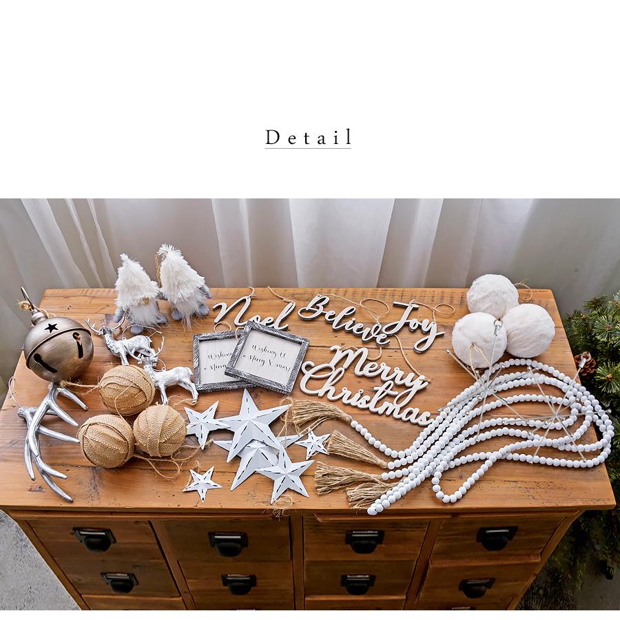 【Alsace(R) 正規販売店】 クリスマスツリー オーナメントセット 単品 アルザス アルティザナ・オーナメント Blanc Noel(ブラン・ノエル＝白系) 柊 ホワイト | Alsace | 15