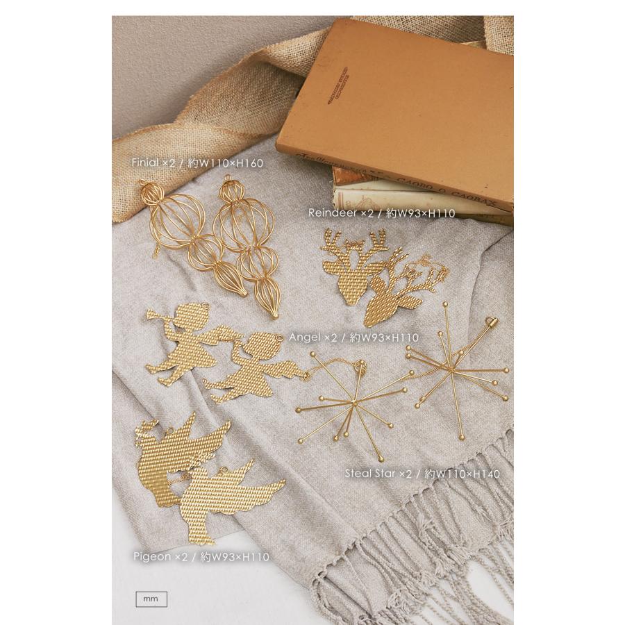 【公式 Alsace(R) 正規品】 リボン＆メタルオーナメント 【単品】 Amelie(アメリ) オーナメント アルザスツリー おしゃれ 北欧 スリム 柊 Alsace | Alsace | 19