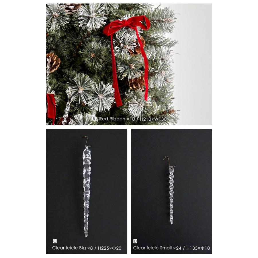 【公式 Alsace(R) 正規品】 パリュールオーナメント 【単品】 クリスマスツリー Parure(パリュール)  オーナメント セット 柊 つらら リボン イルミネーション | Alsace | 10