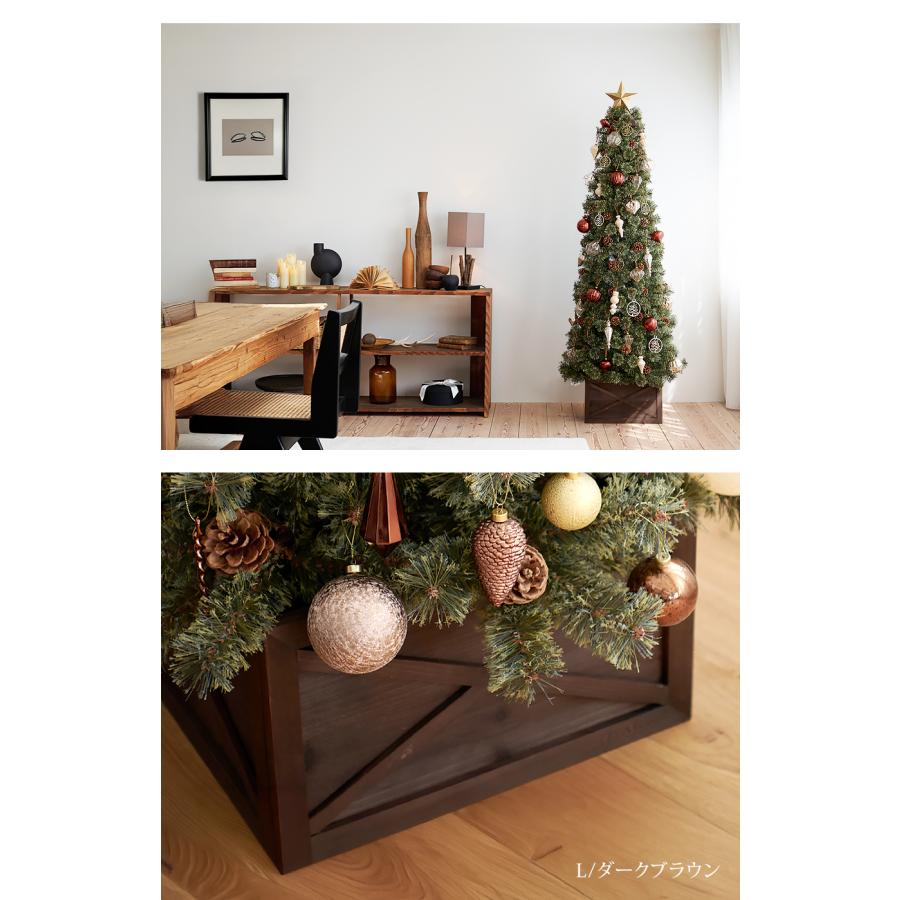 【公式 Alsace(R) 正規品】 ボックススタンド クリスマスツリー アルザス スタンドカバー ウッドフェンス 木製 足元 脚カバー 足元隠し 柊 ツリー 飾り Alsace | Alsace | 14