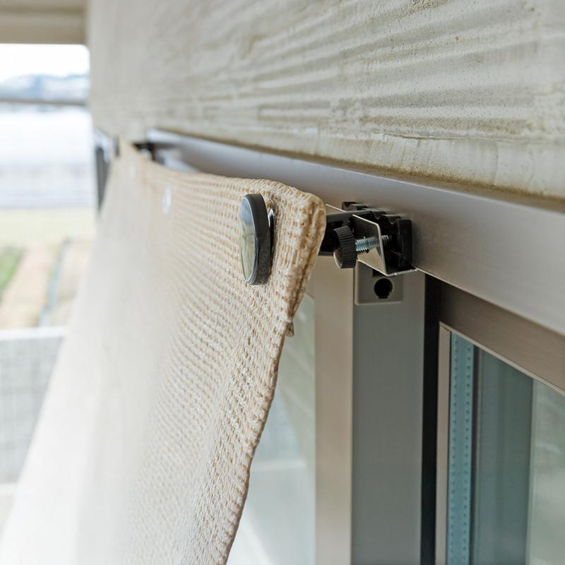 Candor(R)公式 日よけ シェード 取付金具【固定具 アルミサッシ用 2個】 オーニング用 ダイレクトフック 網戸にも対応 バルコニー オーニング 柊 | Candor | 05