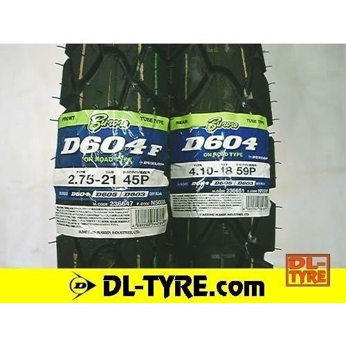 DUNLOP（ダンロップ） [前後セット] 新品 D604 2.75-21 4.10-18 [TS DT