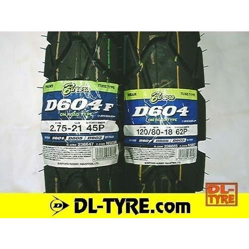 DUNLOP（ダンロップ） [前後セット] 新品 D604 2.75-21 120/80-18