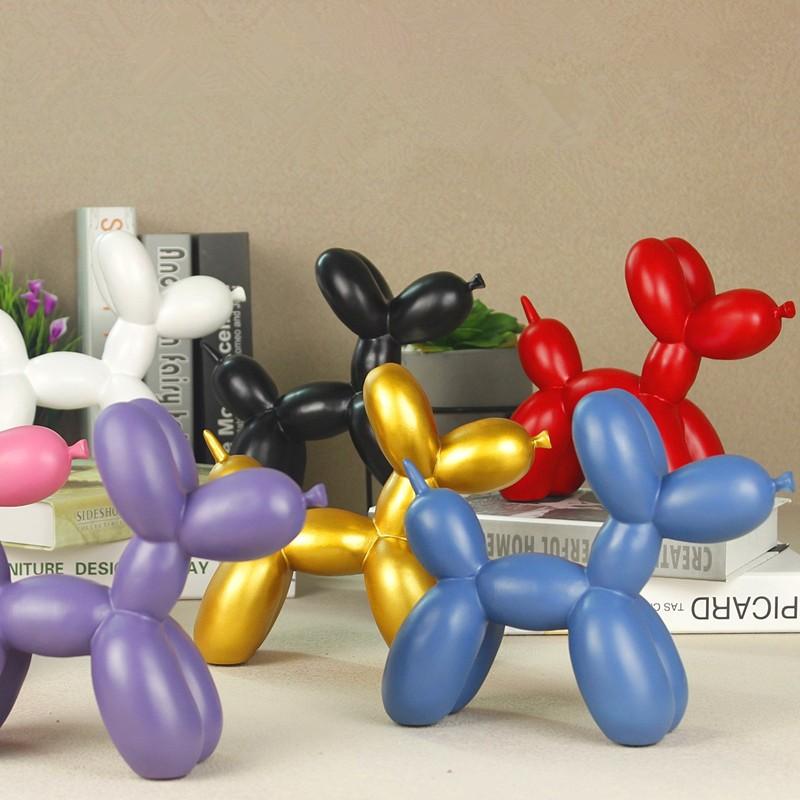 輝い バルーンアート 犬 彫刻樹脂アート クラフトファッション現代のシンプルな家の装飾アクセサリーr846 Light Grey その他インテリア雑貨 小物 Raffles Mn
