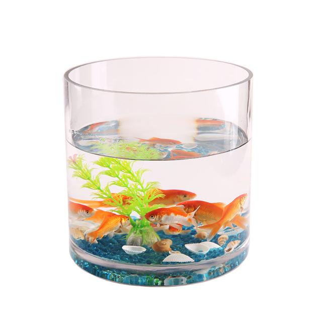 円筒形水槽 シンプル リビングルーム ガラス 垂直 水族館 30x30x40cm、25x25x50cm size センチメートル容量