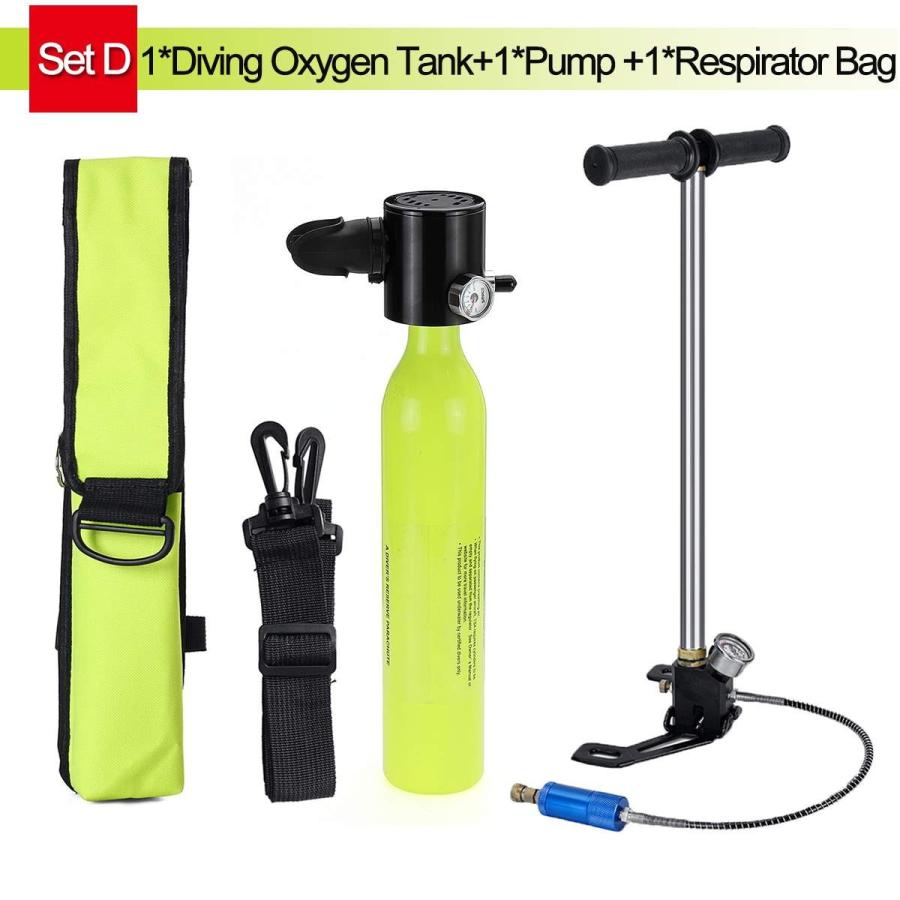 0.5L ポータブルミニ スキューバダイビング 酸素ボンベ 空気タンク ダイビング機器 シュノーケリング 水中呼吸