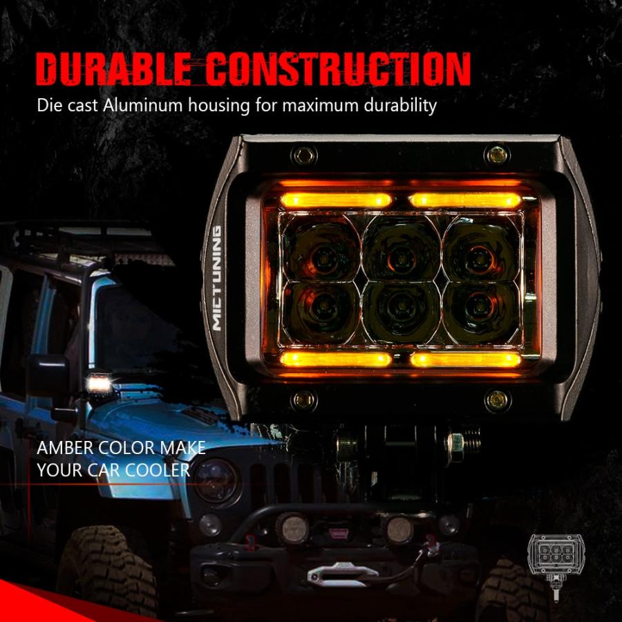 得割10 Mictuning 7インチ車ledライトバーオフロード洪水worklight 10 30v 36ワットled作業灯車のボートトラクター4 4 Suv Atv 毎日新作アイテム入荷中 Comepisjdr Com Br