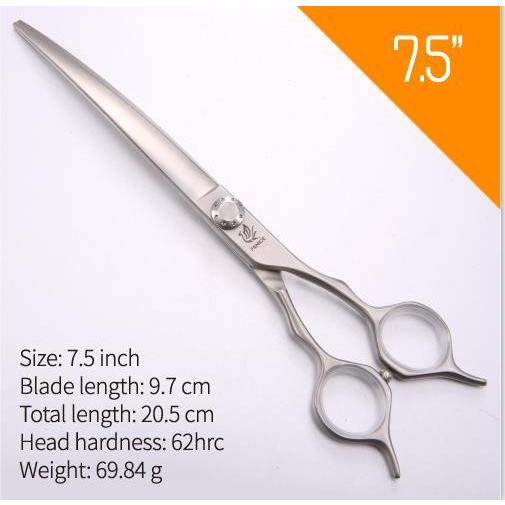 Fenice 7 0 7 5インチカットカーブブレードネイルペットはさみプロ日本440c犬グルーミング鋏 7 5 Inch Reventis Fr