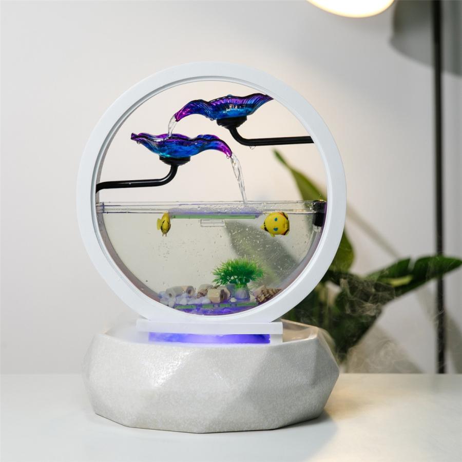創造性テーブルトップ水噴水小魚水槽ラウンドホワイトガラス水族館屋内オフ Mountain View 35 X 35 X 45 Cm Fro Dlo 2310 ダンデライオン ヤフー店 通販 Yahoo ショッピング