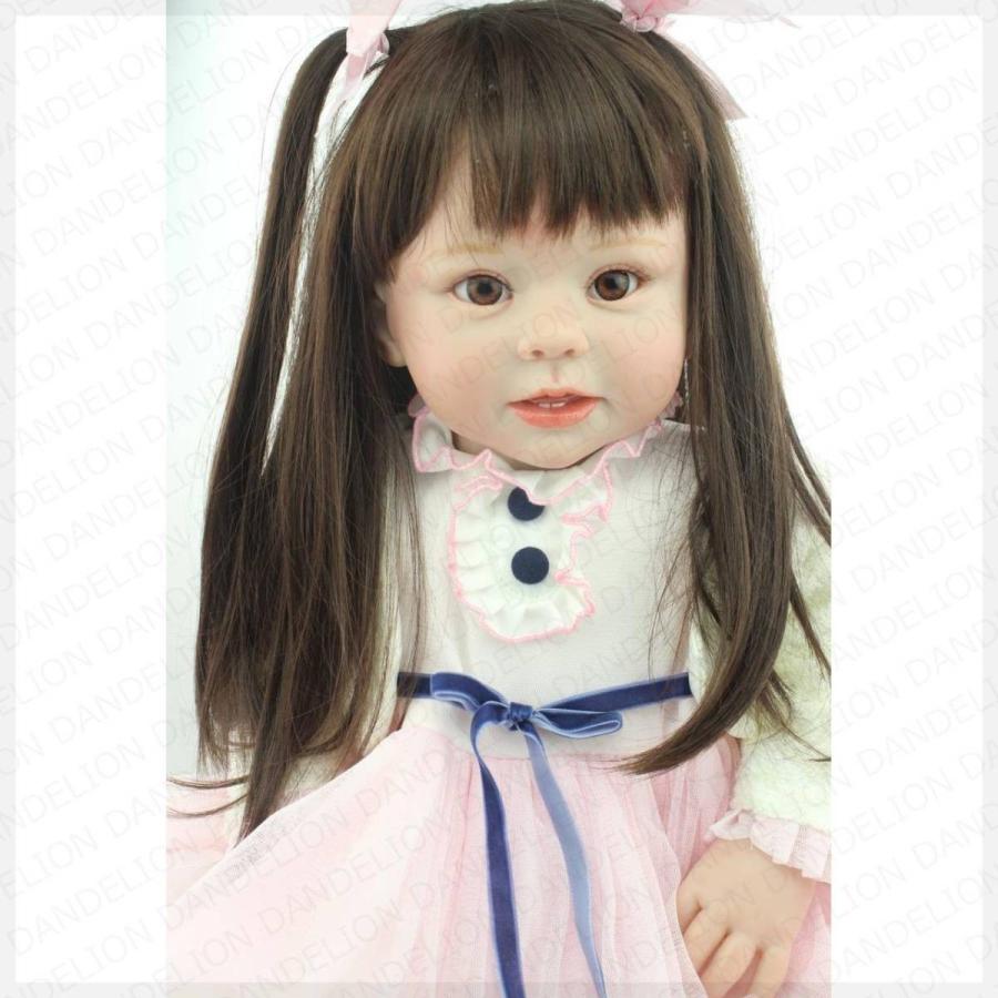 人形 トドラー人形 プリンセスドール リボーンドール 抱き人形 約70cm 衣装付き 黒髪ロングヘア 女の子
