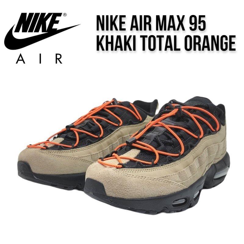 ナイキ NIKE メンズスニーカー  エア マックス 95 NIKE AIR MAX 95 “Khaki/Black/Total Orange” カーキ/ブラック｜dmc-snk