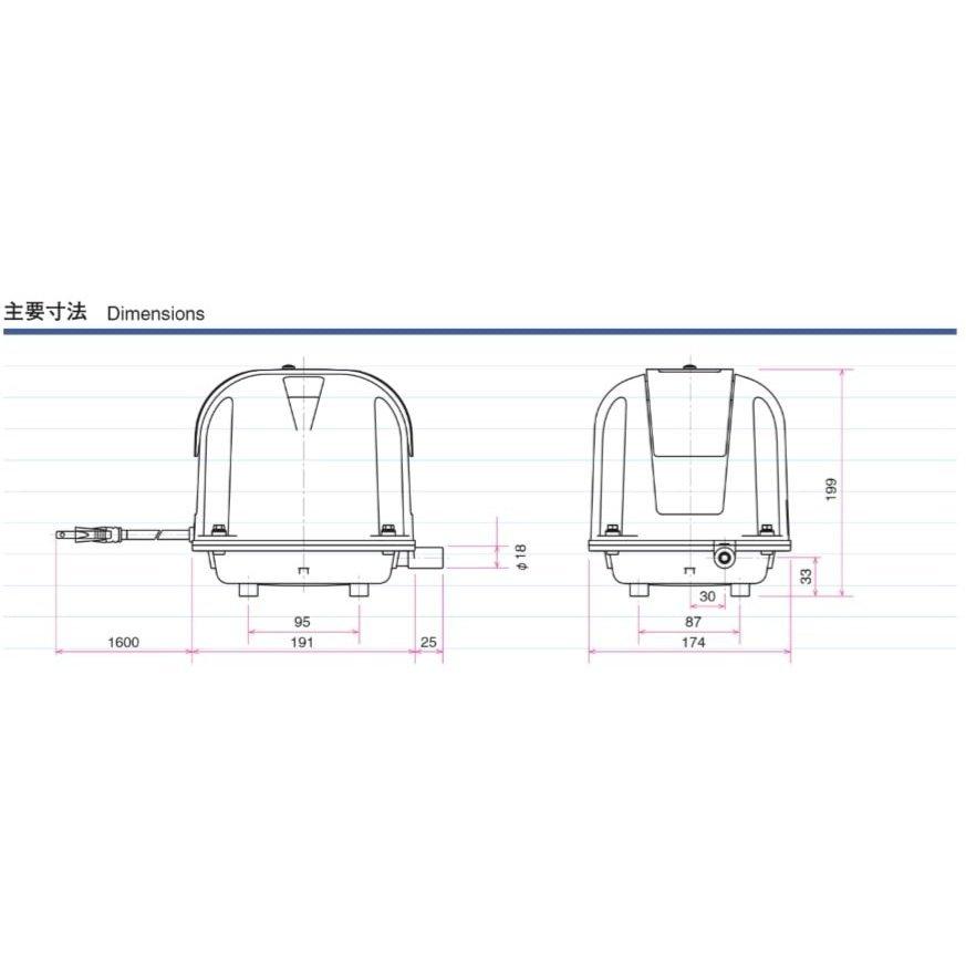 AP-80G 安永エアーポンプ 圧力計付きの画像