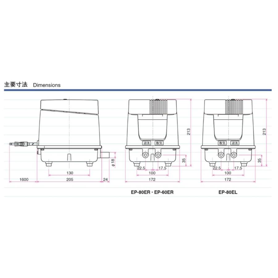 【不要ブロワ無料処分】 EP-80E 安永エアーポンプ 2口 タイマー付きブロワ EP-80E-L EP-80E-R EP-80EL EP-80ER|dmc-store|04