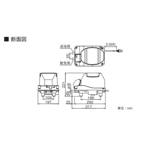 【不要ブロワ無料処分】MX80N　フジクリーン　2口　タイマー付きブロワ　圧力計付き | フジクリーン | 03