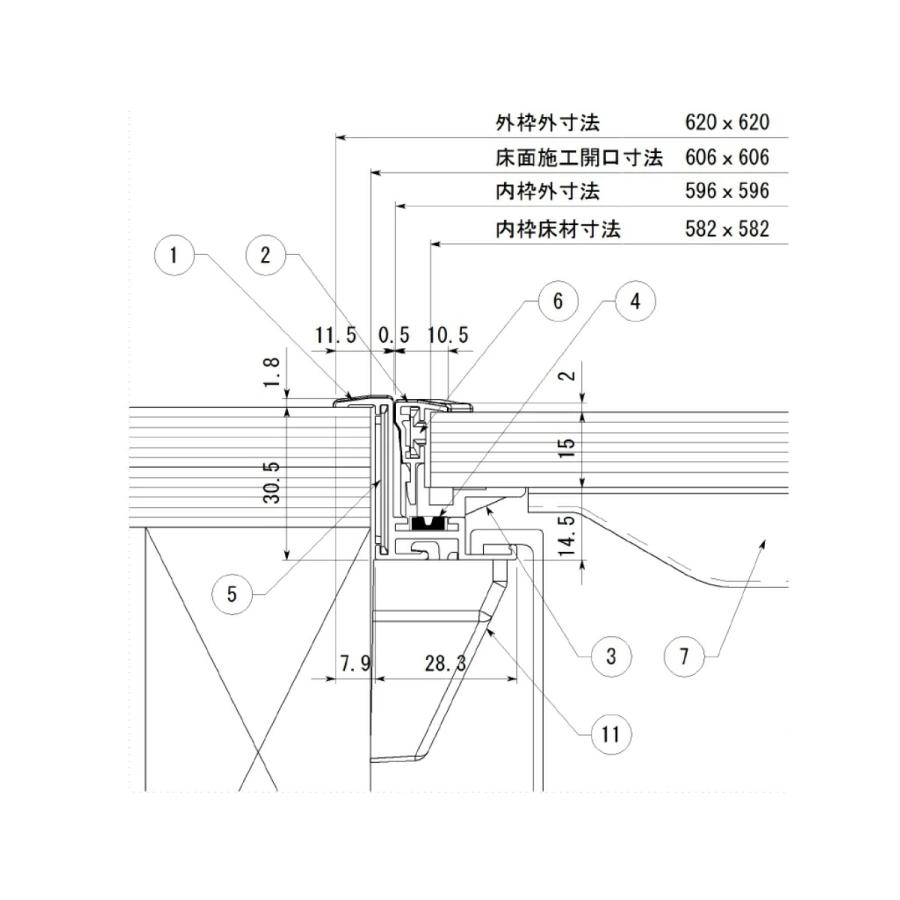 サヌキ SPG 浅型床下収納庫 ノックダウン式 SFS606 606角タイプ 送料