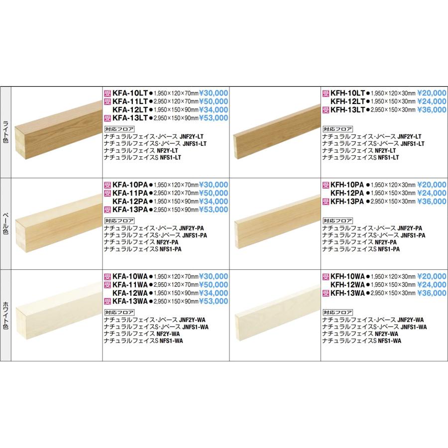 ①新品　未使用　長期在庫品　ノダ　上り框　長物　2950ｘ90ｘ150　玄関框　框　かまち　玄関　造作材 NODA（ノダ） 上り框 後仕上げタイプ 3mm厚 高さ159mm 長さ1950mm