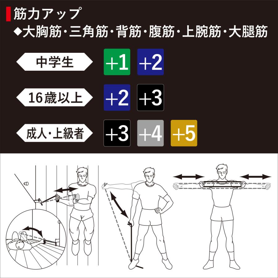 セラバンド ゴムバンド 45m 強度レベル+3 ブラック #TB-550 強度別 トレーニング 筋トレ バンド スポーツ インナーマッスル 国内正規輸入代理店 THERABAND｜dmonline-shop｜09