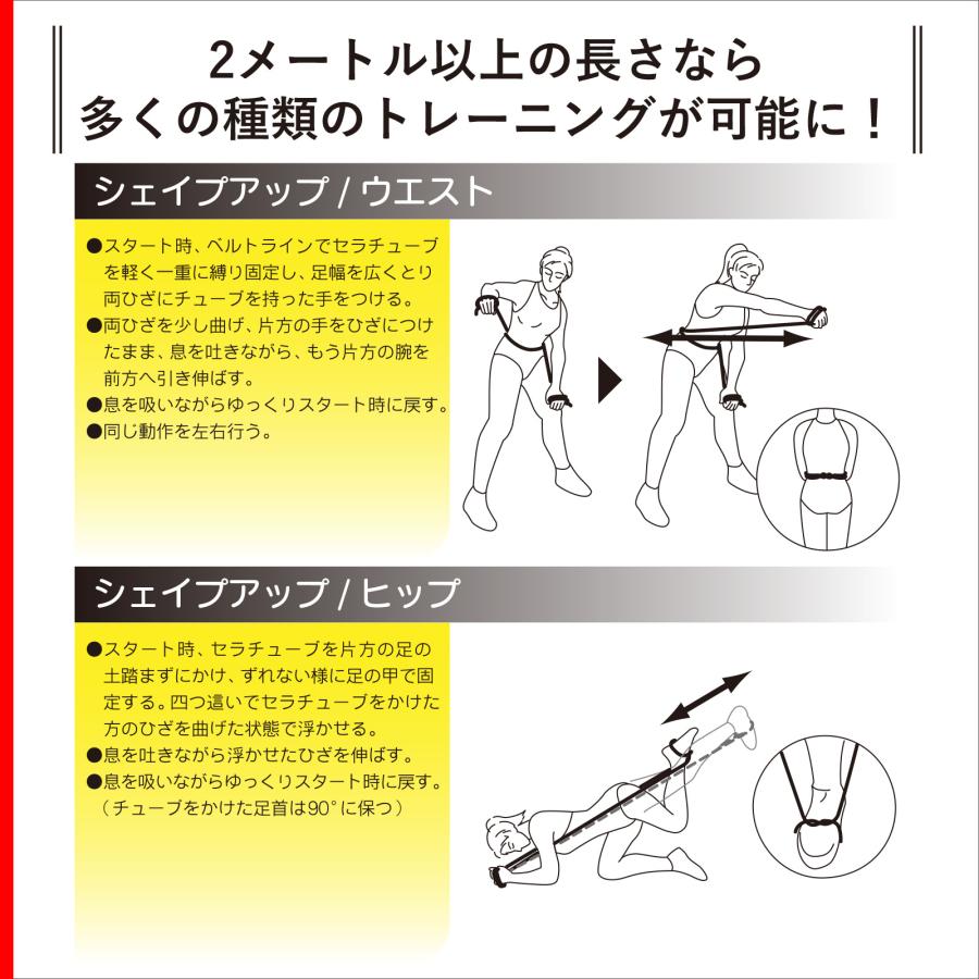 トレーニングバンド エクササイズバンド 強度別 リハビリ 筋トレ フィットネス ストレッチ ゴムバンド 45m レッド 赤 セラバンド D＆M 公式  #TB-250の画像