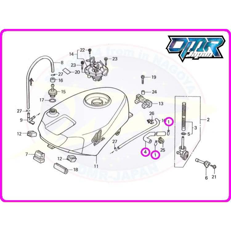 新品】 フューエルホース＆クリップ MC18 16954-KV3-700 15771-KV6-000