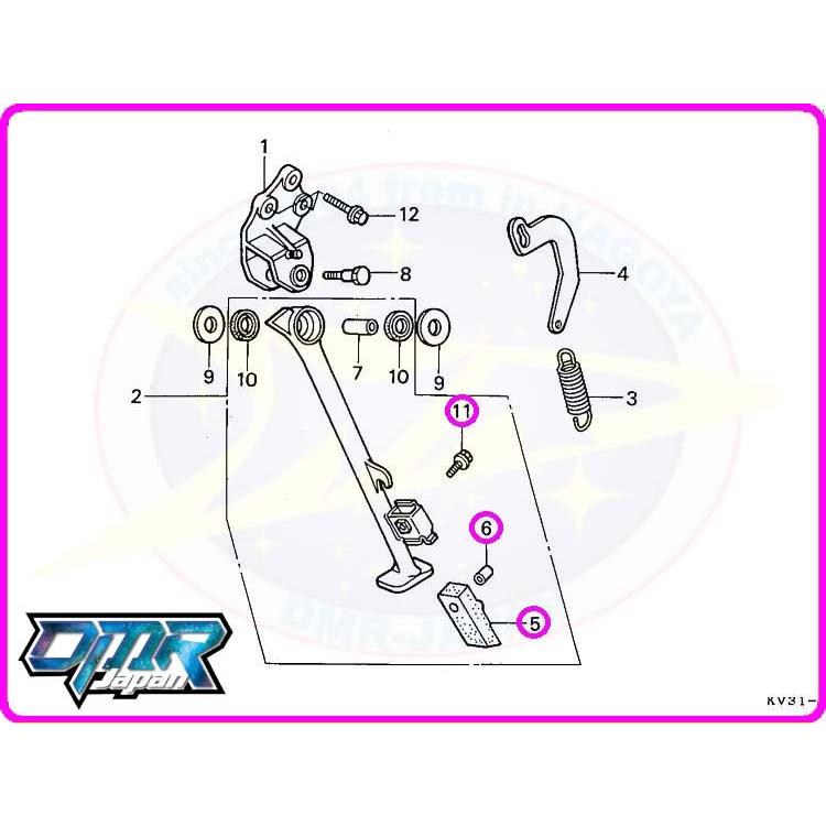 新品】 サイドスタンドラバー ボルト＆カラーセット NSR250R MC18
