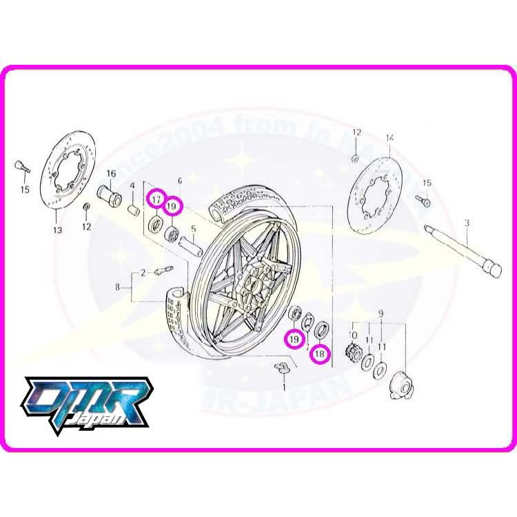 おまとめ用 新品】 フロントホイールベアリング＆シールセット NC19 MC11