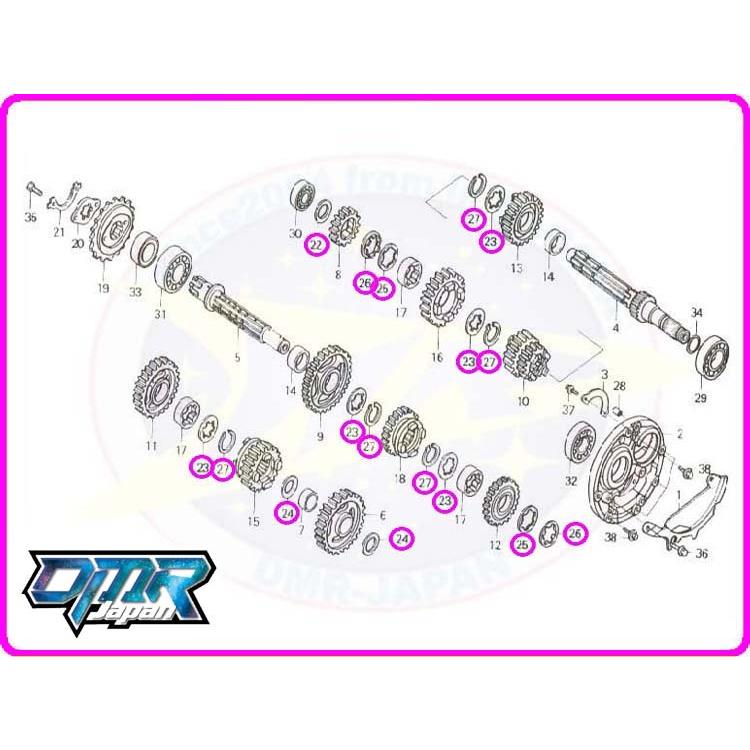 新品】 サークリップ＆ワッシャーセット （ミッション） NSR250R MC21