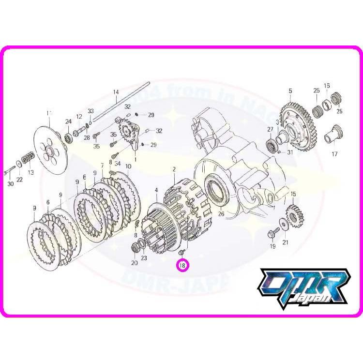 新品】 乾式用 クラッチアウター用M7ボルト 90001-KV3-780 : DMR-Japan