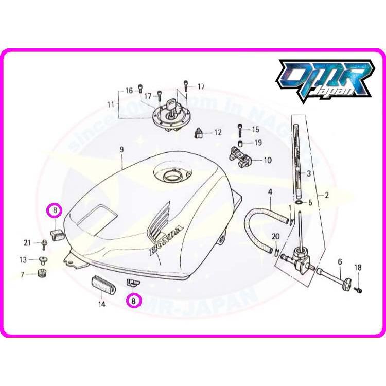 新品】 左右タンクラバー MC21 MC28 17512-MN8-000 : DMR-Japan