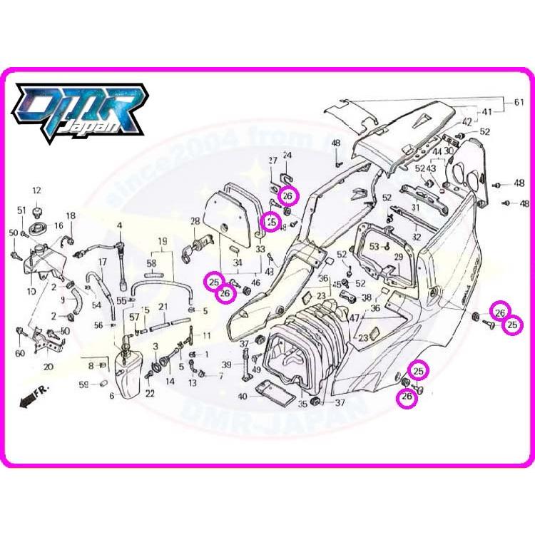 新品】 ボルト＆ラバー (シートカウル) NSR250R MC16 MC18 MC21 MC28