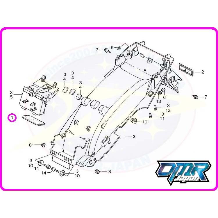 新品】 バッテリークッション (リアフェンダー) NSR250R MC16 MC18MC21 