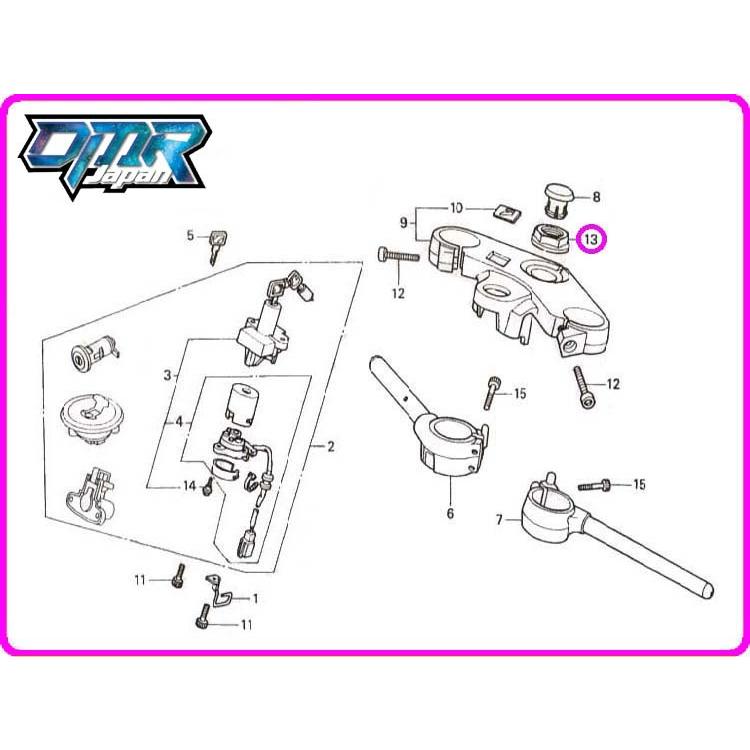 新品】 ステムナット (トップブリッジ) NSR250R MC16 MC18 MC21 MC28 