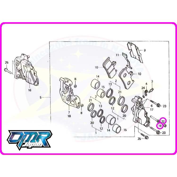 新品】 ピンハンガー＆プラグピン (Fキャリパー) NSR250R MC18 MC21