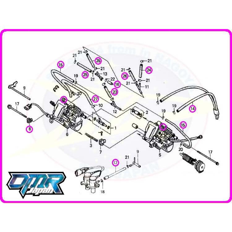 新品】 キャブレターホースセット 【クリップ付】NSR250R MC28 （エア