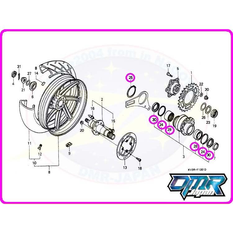 ☆90～93年☆NSR250☆ホイール☆MC21☆ベアリング・シール交換済☆ ☆90～93年☆NSR250☆ホイール☆MC21☆ベアリング・シール交換済☆