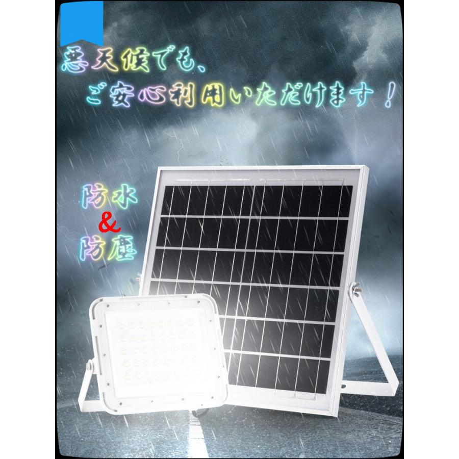 最新警告機能付！高輝度 240LED 200W相当 ソーラーLED投光器 「光