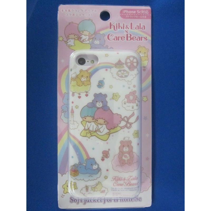 【メール便対応】【キキ&ララ×ケアベア】iPhone5cキソフトジャケットSAN-314WHホワイト | ケアベア | 02