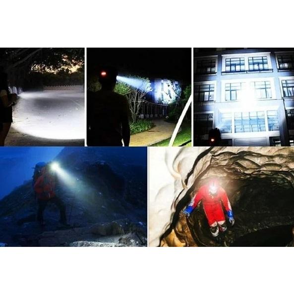 LEDヘッドライト 10000ルーメン 超高輝度 充電式 作業灯 軽量 防水