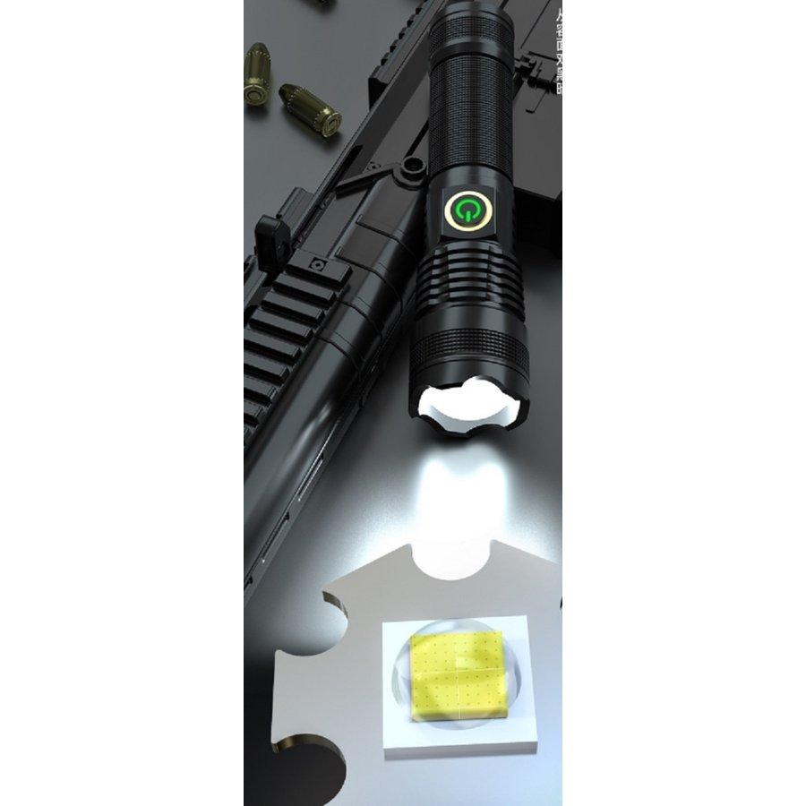 懐中電灯 LED 強力 軍用 小型 最強 充電式 充電 防水 ランタン 明るい 防災 USB充電式 XHP70 アウトドア 釣り 26650電池付属 ledライト｜dn-store｜06