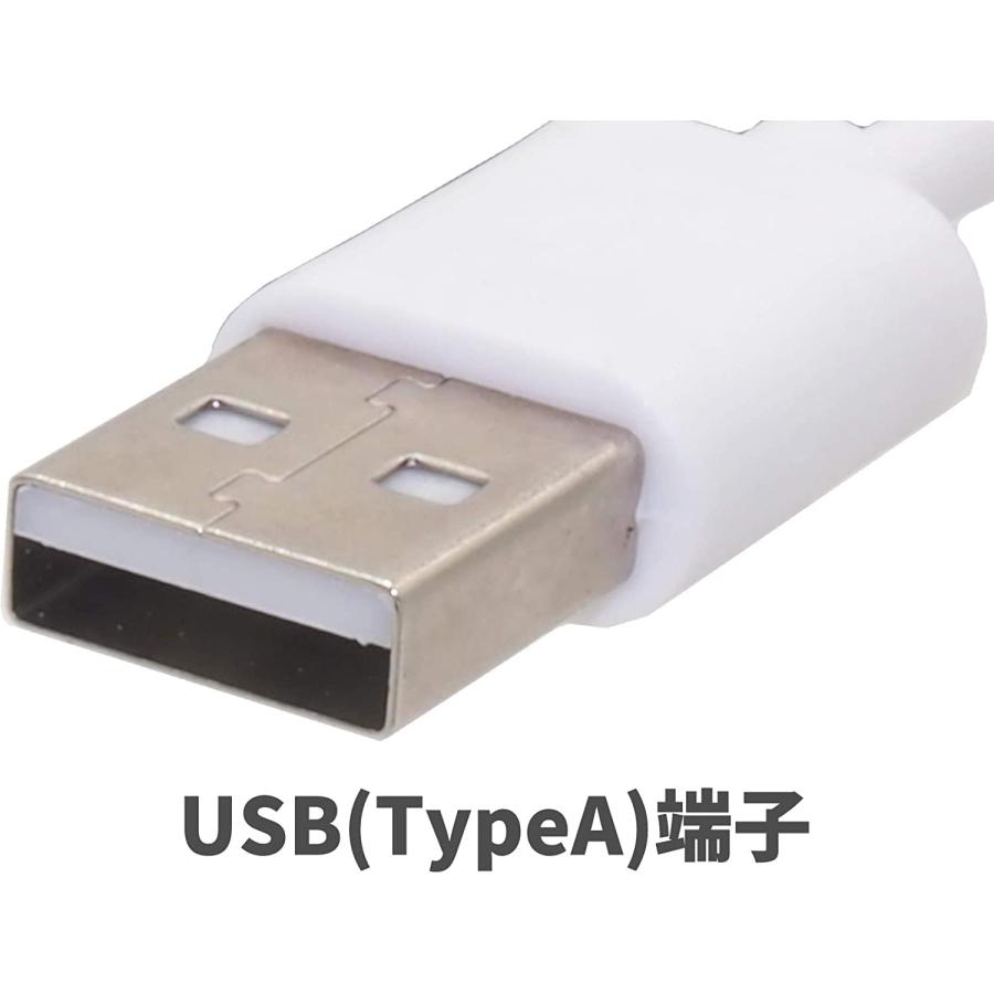 USBケーブル タイプA ショートタイプ 白 ホワイト 50Cｍ やわらかい からまない おひとり様1個限り |  | 01